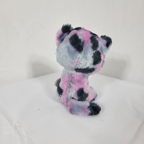 2017 Ty Beanie Boos - Lindi Pink & Grey Tabby Cat - Soft Plush Stuffed Toy 6" - Picture 3 of 11